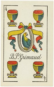 Jeu d'Aluette - Grimaud - 1860 - Four of Cups