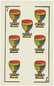 Jeu d'Aluette - Grimaud - 1860 - Seven of Cups
