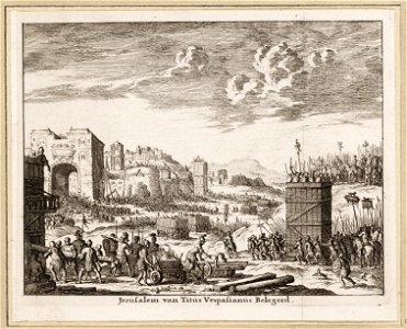 Jerusalem van Titus Vespasianus belegerd, objectnr A 19778