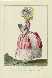 Jeune Dame coëffée d'un chapeau Anglais dit chapeau