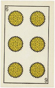 Jeu d'Aluette - Grimaud - 1860 - Six of Coins