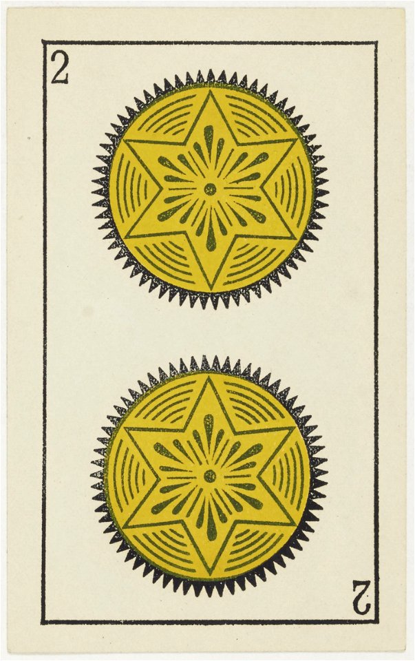 Jeu d'Aluette - Grimaud - 1860 - Two of Coins