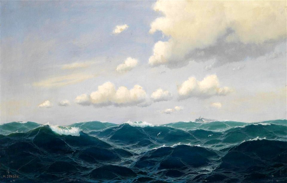 Max Jensen - Dampfer auf hoher See