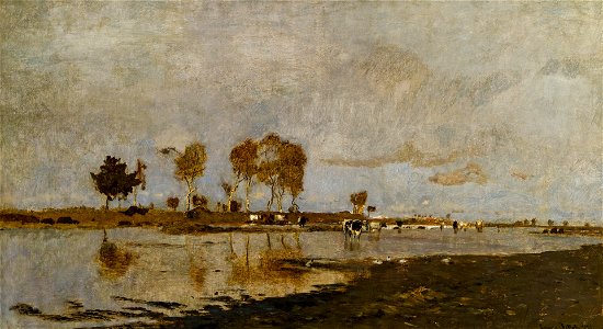 Eugen Jettel - Holländische Kanallandschaft (1872)