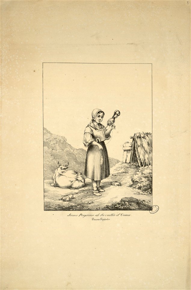 Jeune Paysanne de la vallée d'Ossau - Fonds Ancely - B315556101 A POUBLAN 002