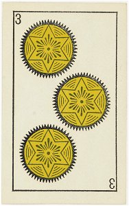 Jeu d'Aluette - Grimaud - 1860 - Three of Coins
