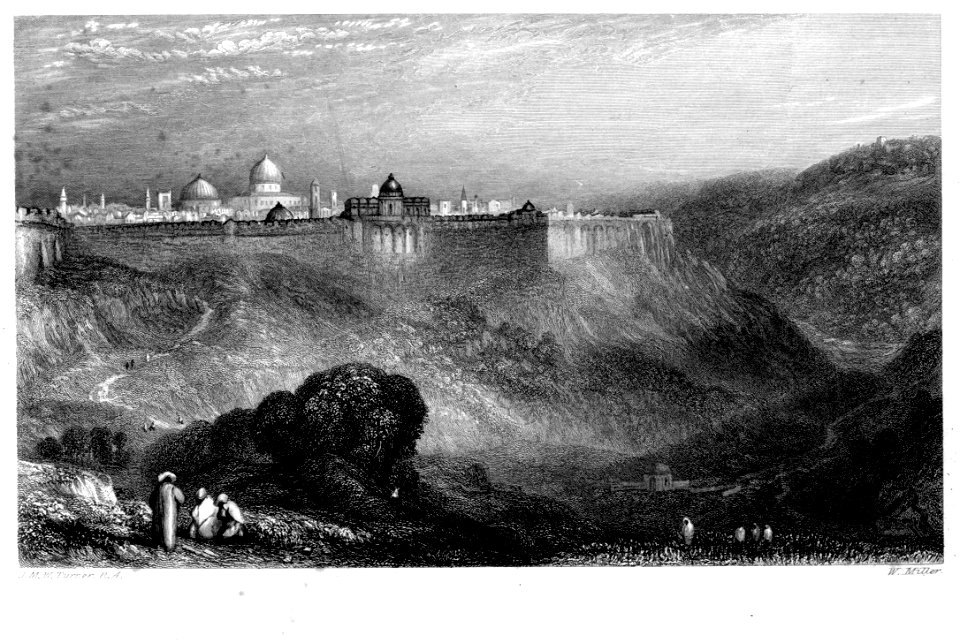 Jerusalem proof engraving by William Miller after Turner R523