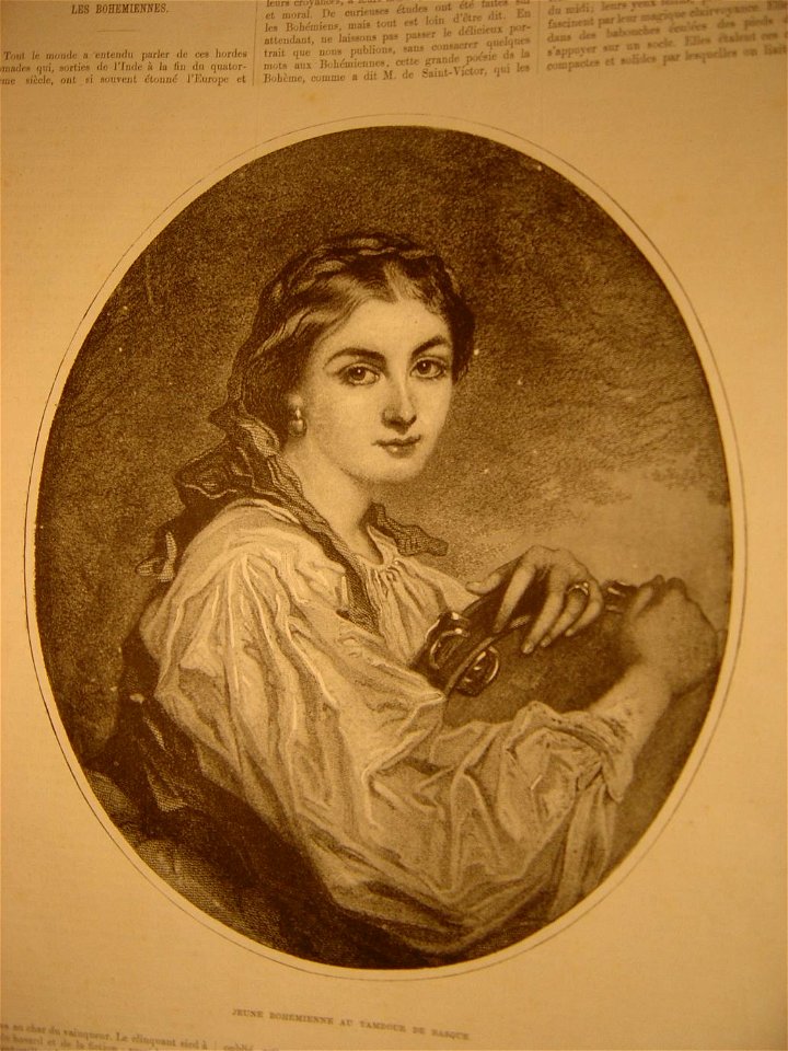 Jeune bohémienne au tambour de basque