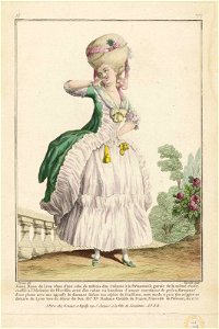 Jeune Dame de Lyon vêtue d'une robe de taffetas