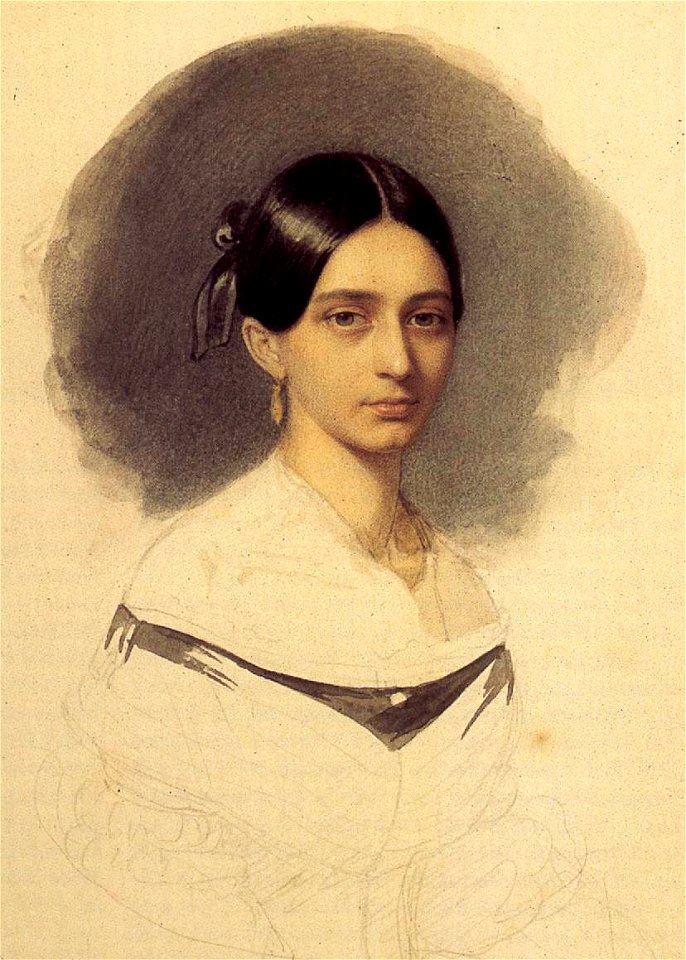 JH Schramm - Clara Wieck (Zeichnung 1840)