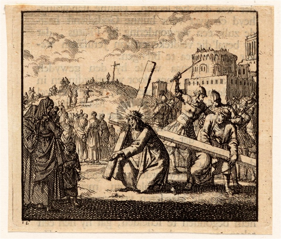 Jezus met zijn kruis op weg naar Golgotha, objectnr A 47866