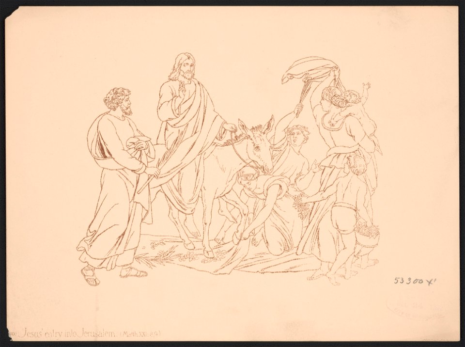Jesus' entry into Jerusalem (Mark XXI-8, 9) LCCN2016652375