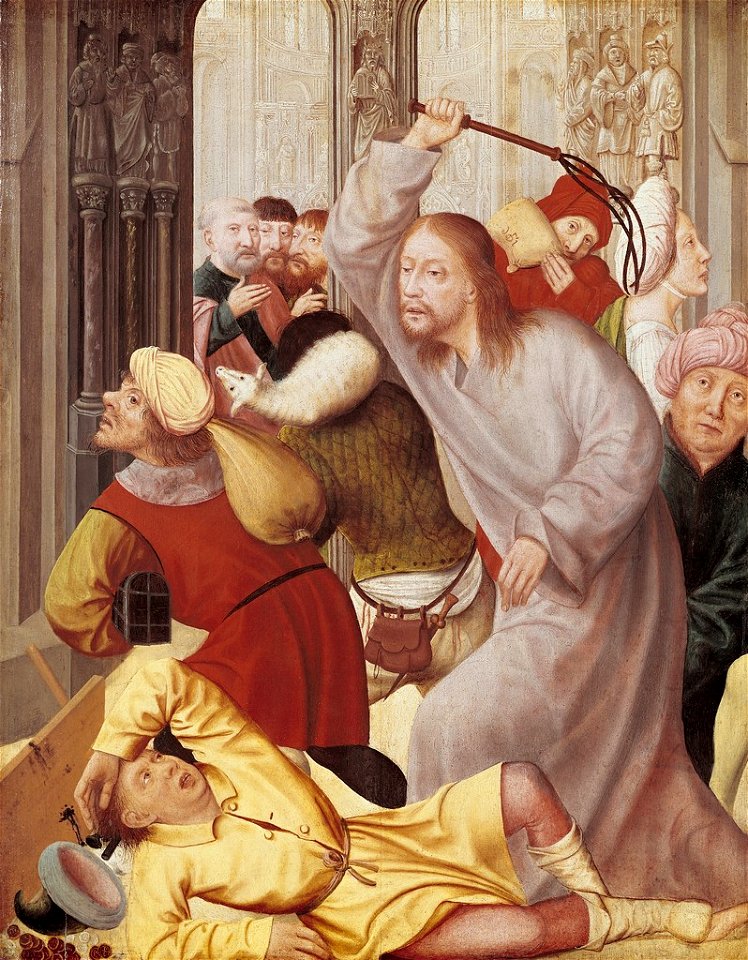 Jesus Chasing the Merchants from the Temple