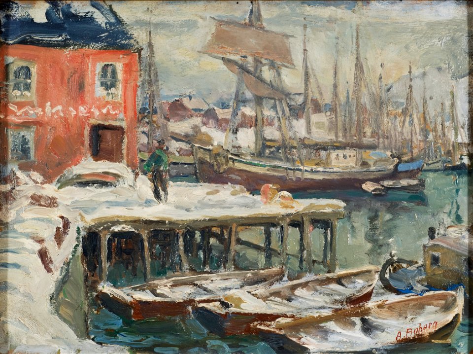 Jetty, Lofoten. Study from North Norway (Anna Boberg) - Nationalmuseum - 21446