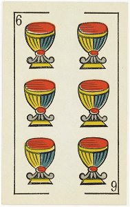 Jeu d'Aluette - Grimaud - 1860 - Six of Cups