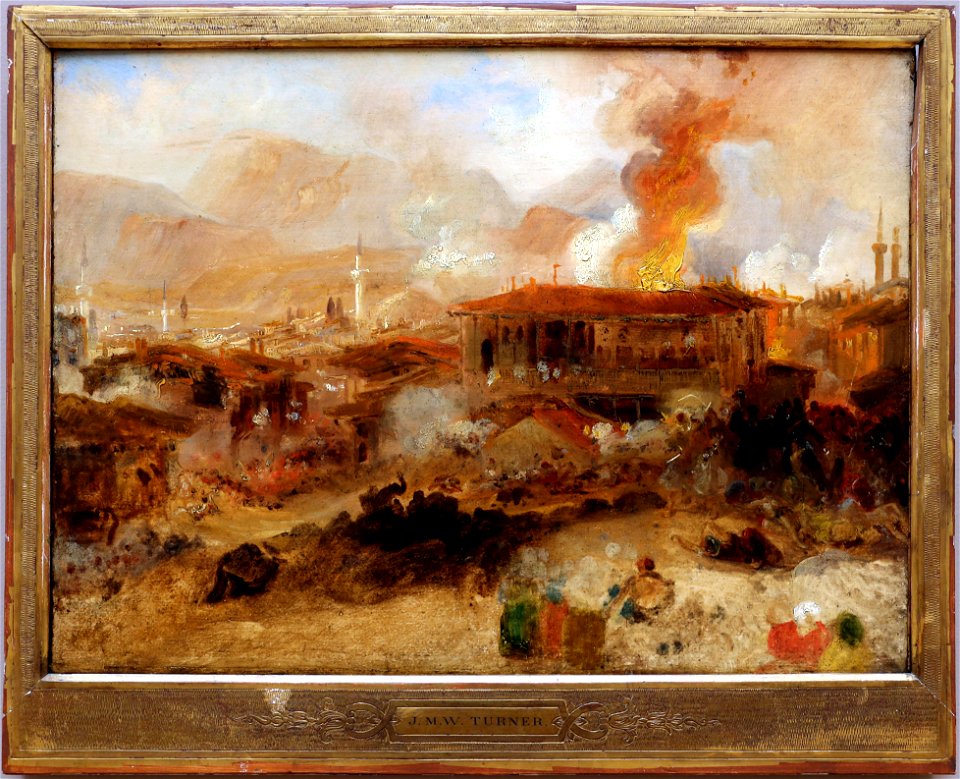 Jmw turner, l'incendio di costantinopoli