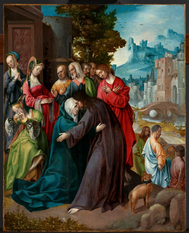 Jezus neemt afscheid van Maria Rijksmuseum SK-A-1719