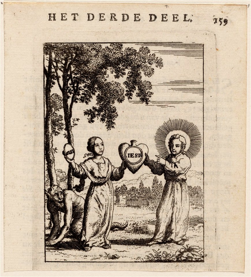 Jezus en de ziel, in wier hart zijn naam wordt afgedrukt, objectnr A 19249