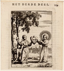 Jezus en de ziel, in wier hart zijn naam wordt afgedrukt, objectnr A 19249