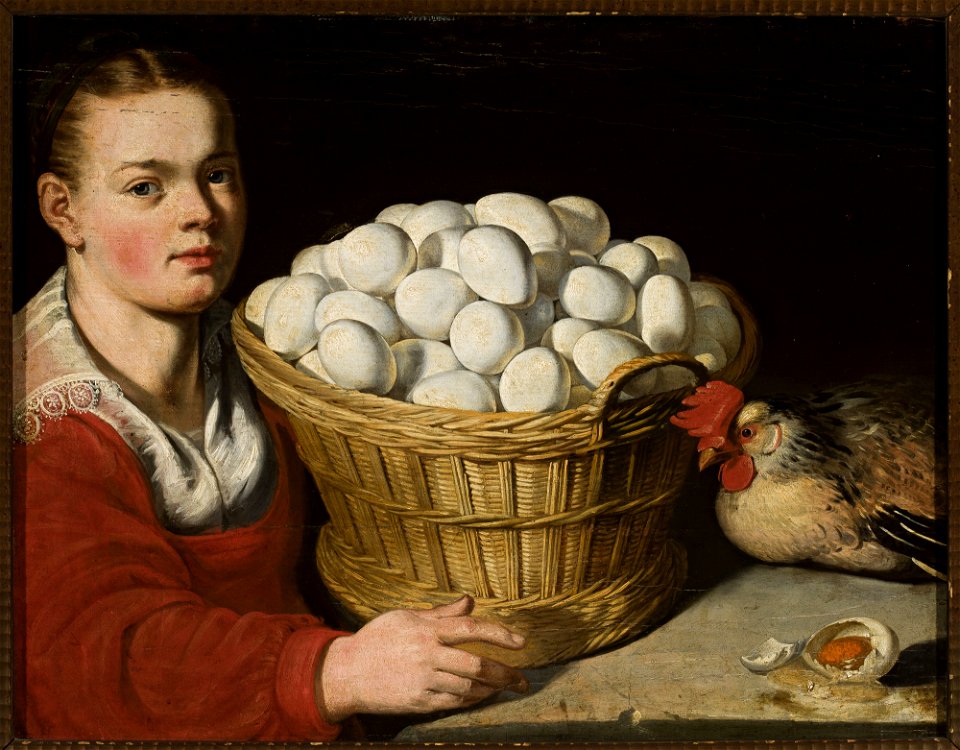 Joachim Beuckelaer - Girl with a basket of eggs - M.Ob.1707 - National Museum in Warsaw