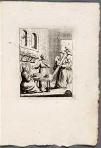 Jezus in huis met de ziel, aan welke het kruis wordt voorgehouden, objectnr A 19313.4