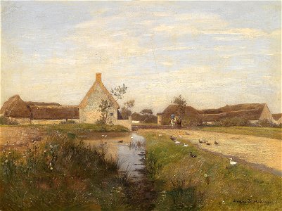 Eugène Jettel - Eingang zum Dorf Cayeux (1891)