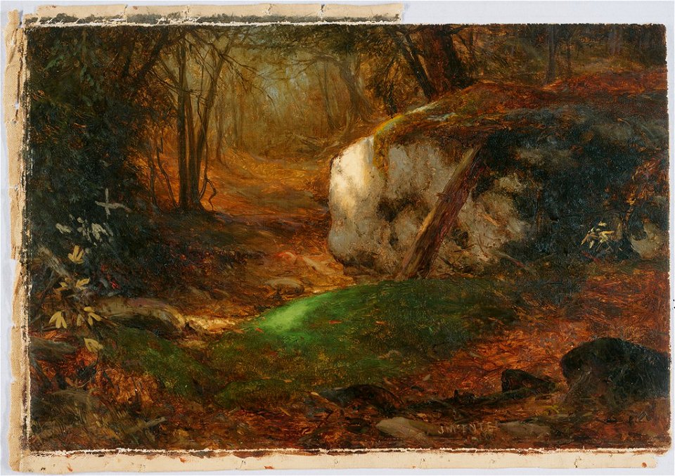 Jervis McEntee - Mossy Bank - 1895.679 - Fogg Museum