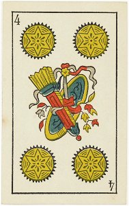 Jeu d'Aluette - Grimaud - 1860 - Four of Coins
