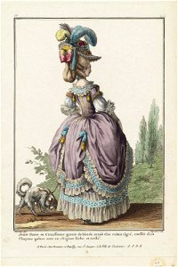 Jeune Dame en Circassienne garnie de blonde