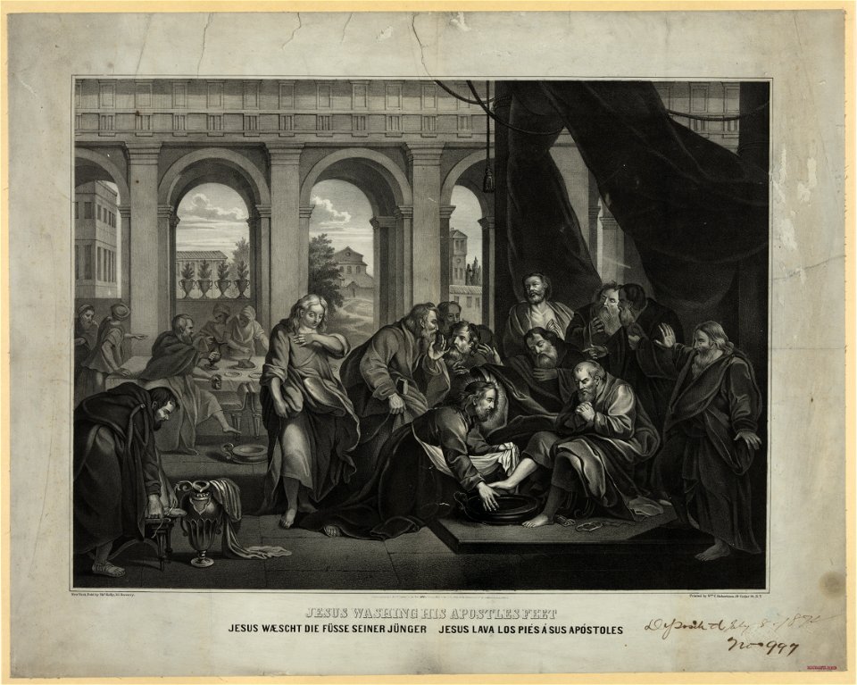 Jesus washing his apostles feet LCCN2003679784