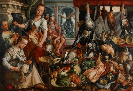 Joachim Bueckelaer - De welvoorziene keuken - SK-A-1451 - Rijksmuseum