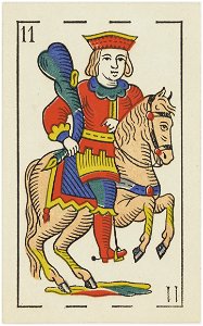 Jeu d'Aluette - Grimaud - 1860 - Knight of Clubs