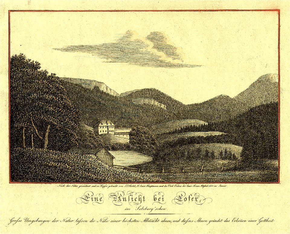 JJ Hertel Ansicht bei Lofer 1820 ubs G 1226 II