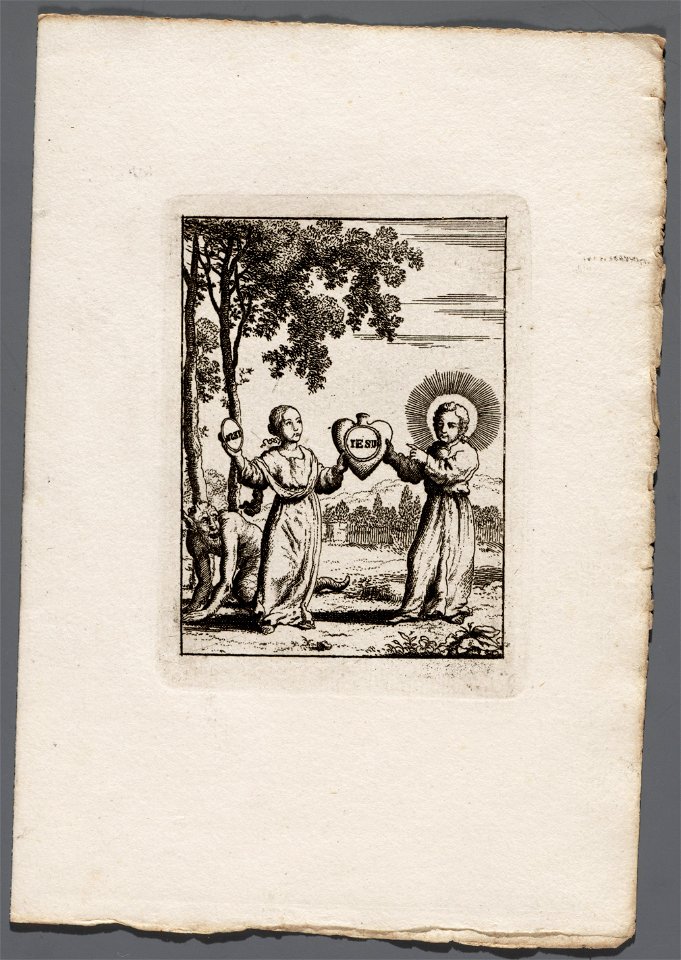 Jezus en de ziel, in wier hart zijn naam wordt afgedrukt, objectnr A 19314.2