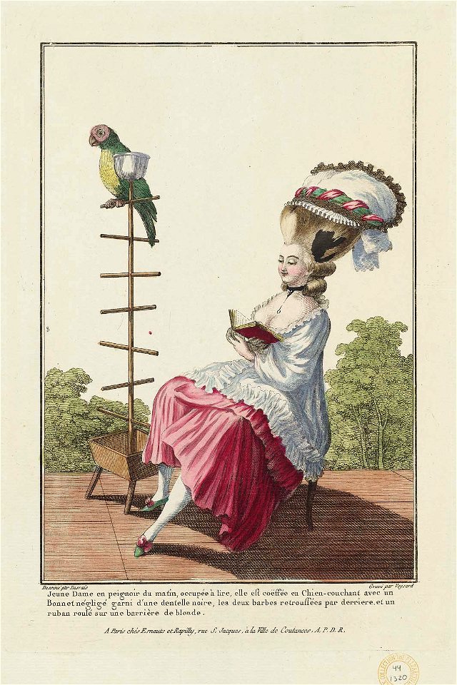 Jeune Dame en peignoir de matin, occupée à lire