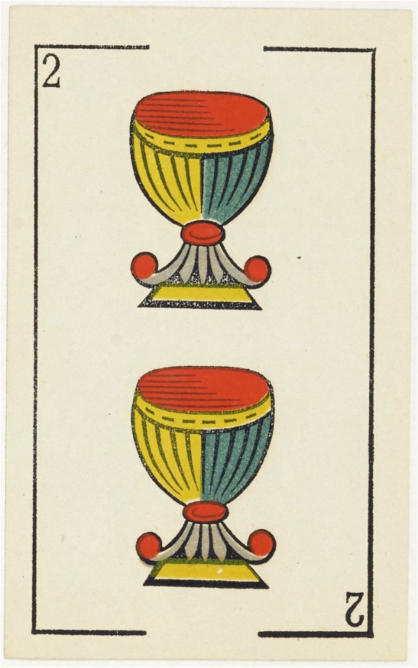 Jeu d'Aluette - Grimaud - 1860 - Two of Cups