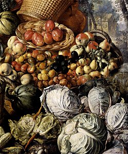 Joachim Beuckelaer - Market Woman with Fruit, Vegetables and Poultry (detail) - WGA02120