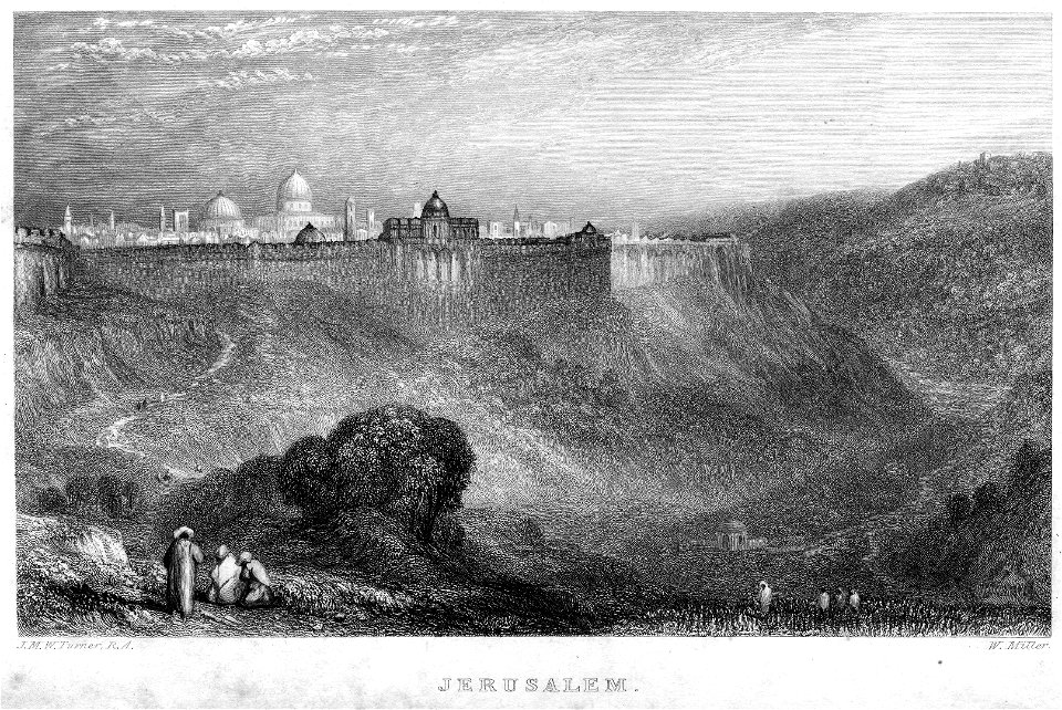 Jerusalem engraving by William Miller after Turner R523