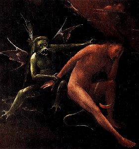 Jheronimus Bosch Hell (detail). Free illustration for personal and commercial use.