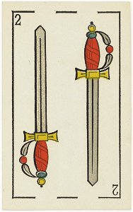 Jeu d'Aluette - Grimaud - 1860 - Two of Swords