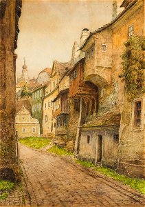 Jindrich Bubenicek Gasse in Cesky Krumlov 1926