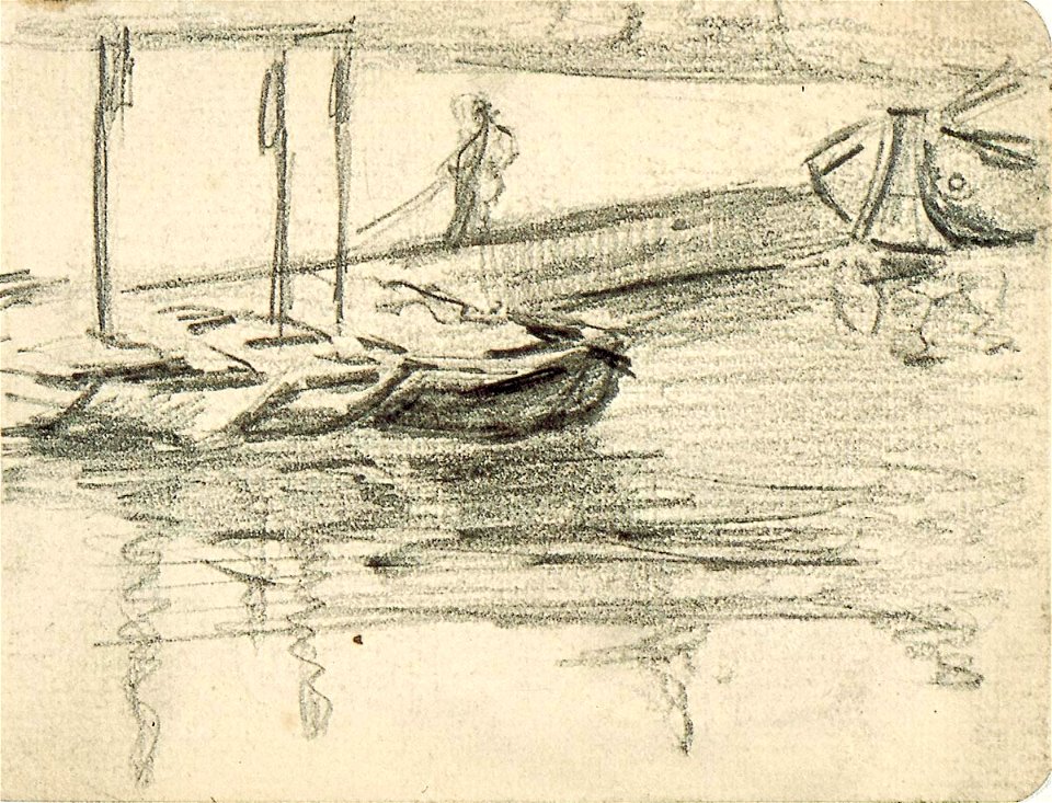 Jetty with Boats by Theo van Doesburg Centraal Museum AB4523