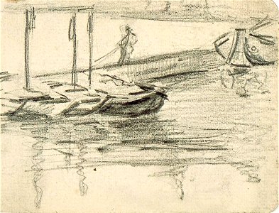 Jetty with Boats by Theo van Doesburg Centraal Museum AB4523