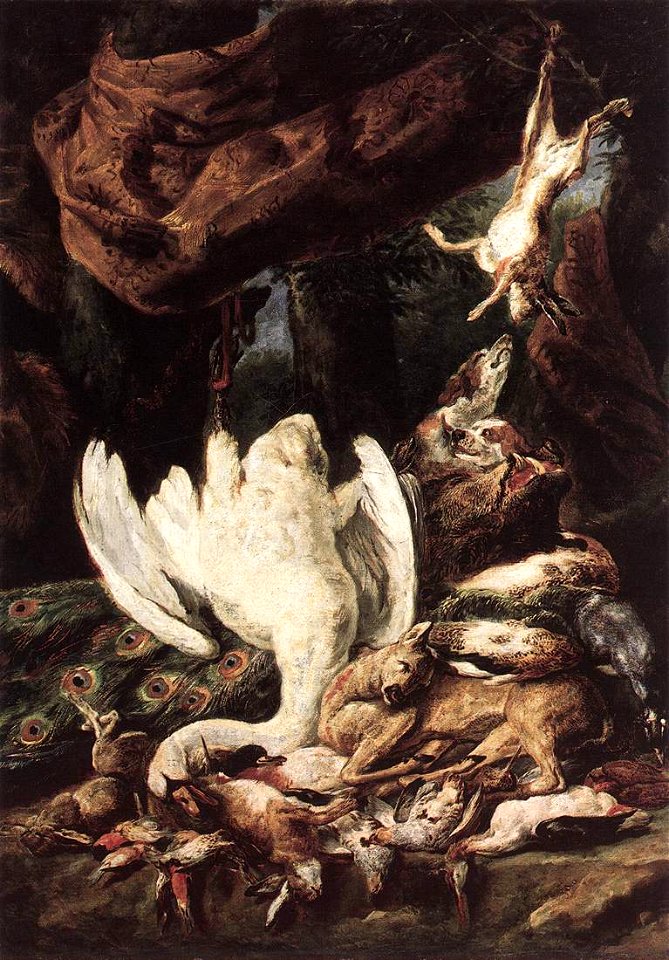 Joannes Fijt - Diana with Her Hunting Dogs beside Kill (detail) - WGA08349