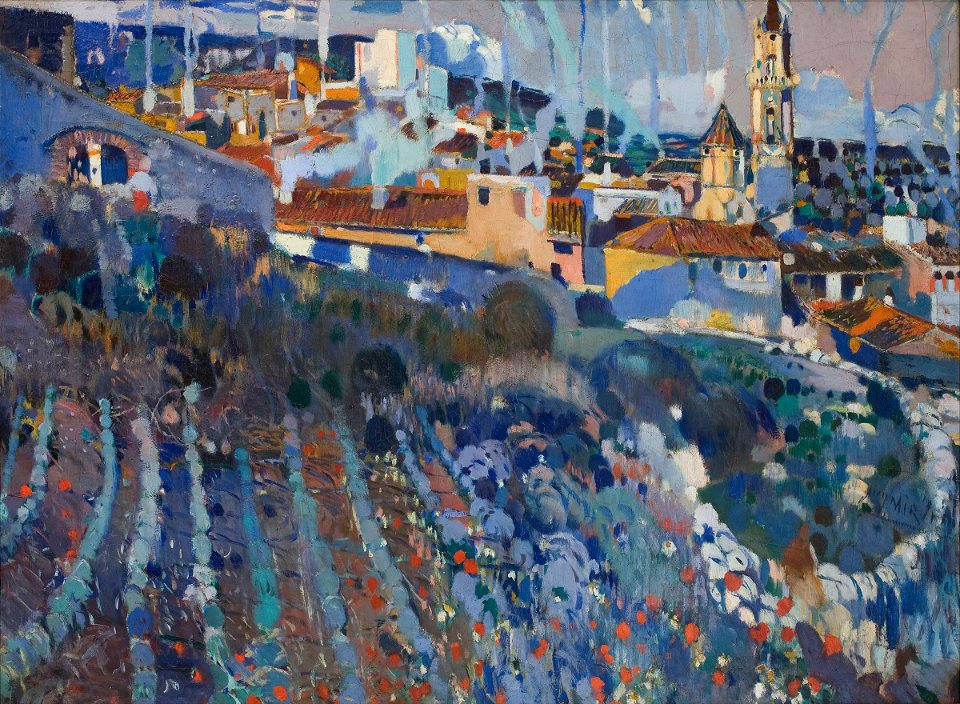 Joaquim Mir - Terraced Village - Google Art Project