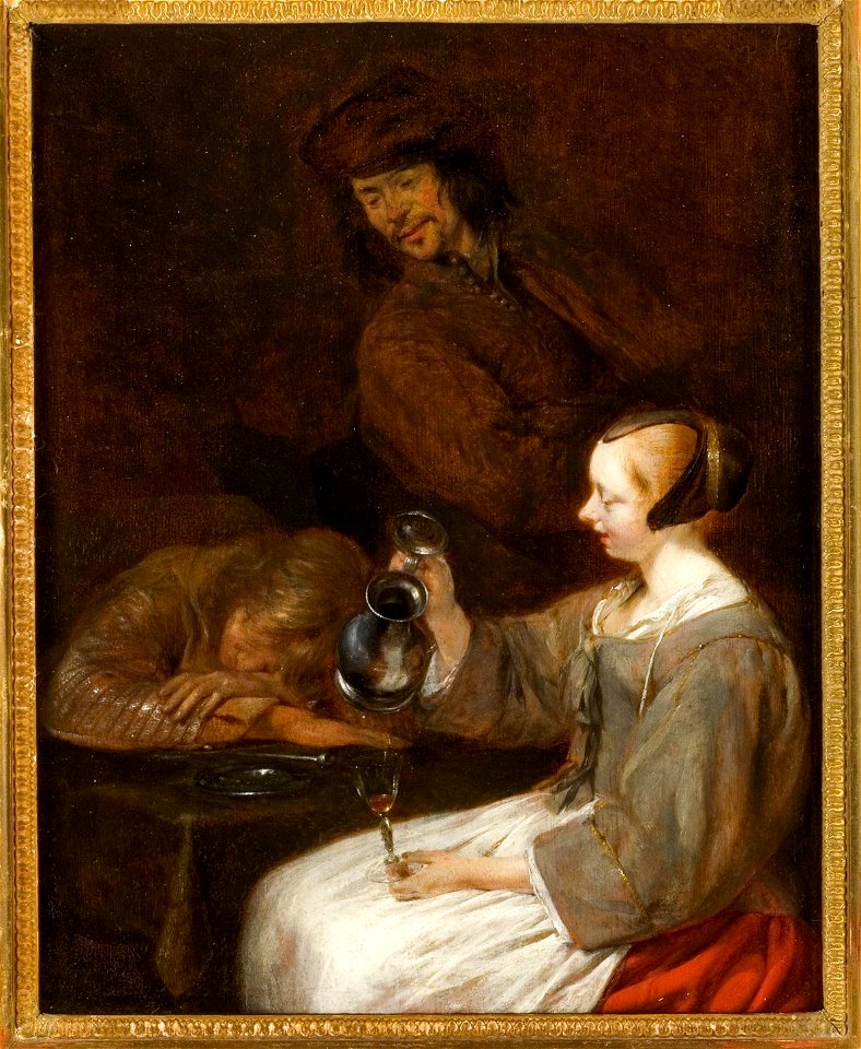 Jeune Hollandaise versant à boire - Gerard ter Borch - Q28946691