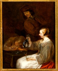 Jeune Hollandaise versant à boire - Gerard ter Borch - Q28946691. Free illustration for personal and commercial use.