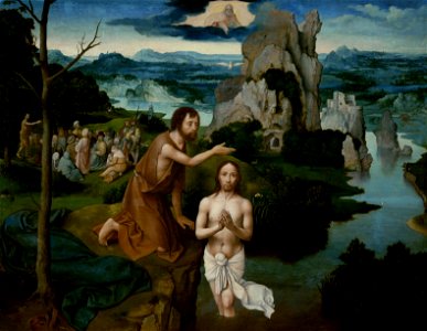 Joachim Patinir - The Baptism of Christ - Google Art Project. Free illustration for personal and commercial use.