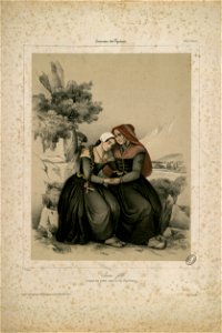 Jeune fille avouant son premier secret à sa mère (Eaux-Bonnes-Vallée d'Ossau) - Fonds Ancely - B315556101 A GORSE 16 009