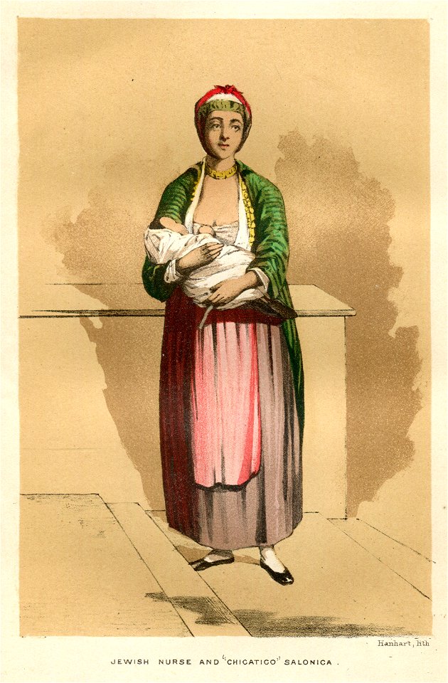 Jewish nurse and “chicatico”, Salonica - Walker Mary Adelaide - 1864